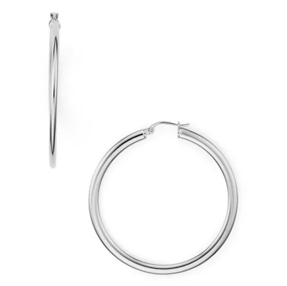 Aqua Jewelry - Aqua Sterling Silver Hoop Earring Aqua Jewelry - Aqua Sterling Silver Hoop Earring